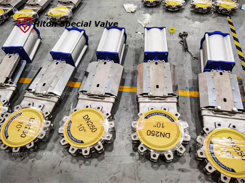 Knife gate valves