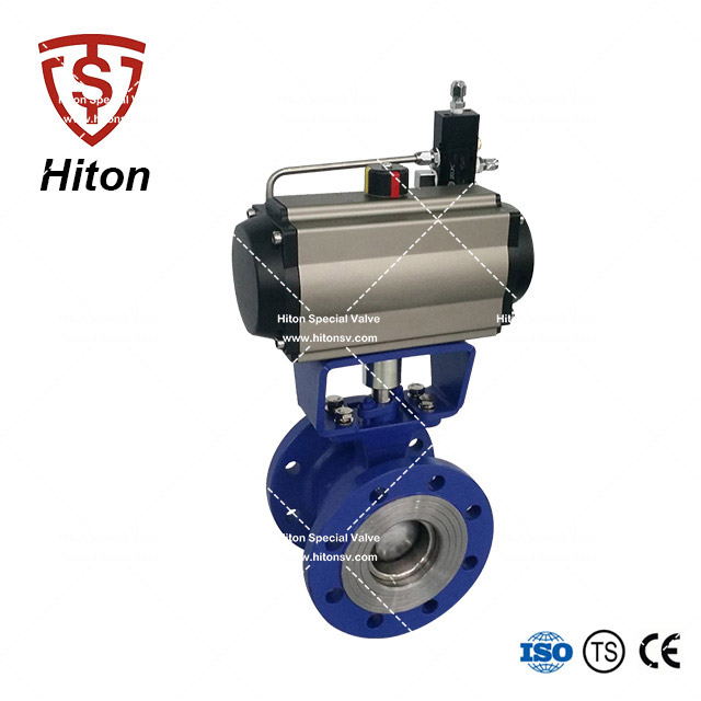 Pneumatic V port Ball Control Valve